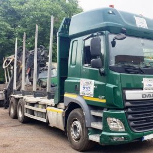 foto 6x4 forestry 33/26t DAF 510HP air +trailer possible =as set 70/48t