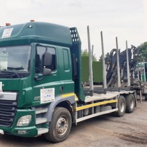 foto 6x4 forestry 33/26t DAF 510HP air +trailer possible =as set 70/48t