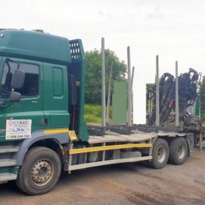 foto 6x4 forestry 33/26t DAF 510HP air +trailer possible =as set 70/48t